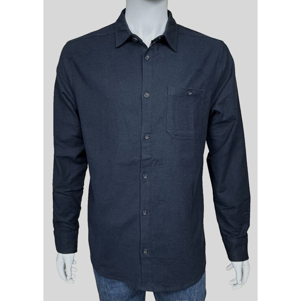 32 Degrees Heat Mens Large Blue Long Sleeve Button-Up Shirt Top Casual Dressy Lg